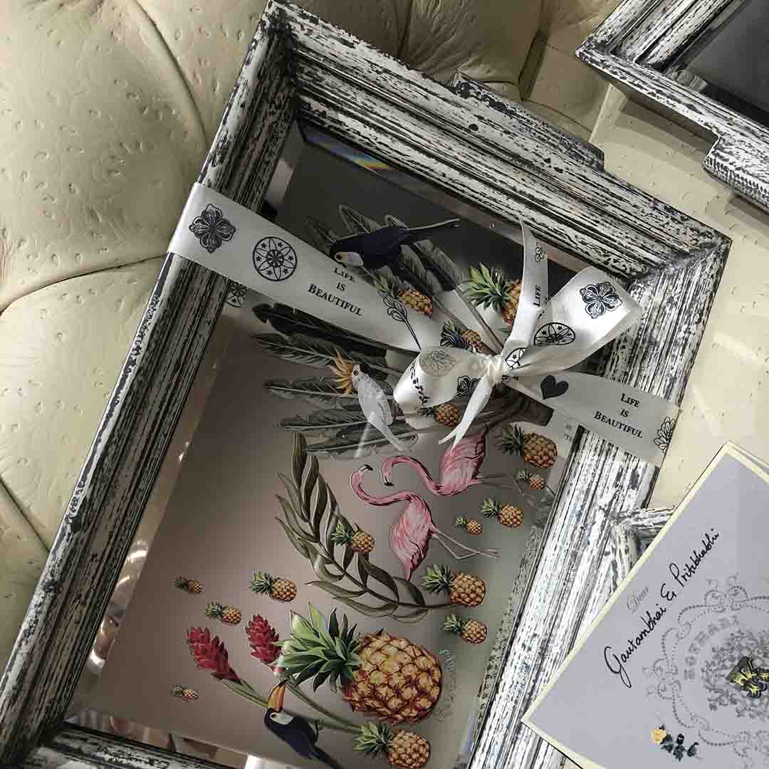 Trays - Jungle Stacked Edge Small White
