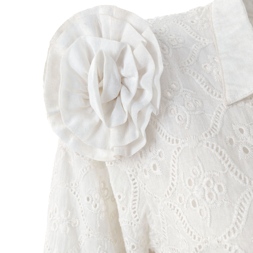 Ikat Affair - Embroidered Ruffle Shirt