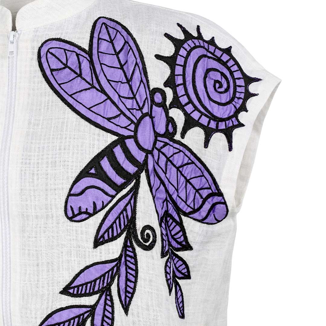 Doodle - Drop Shoulder Zip Top