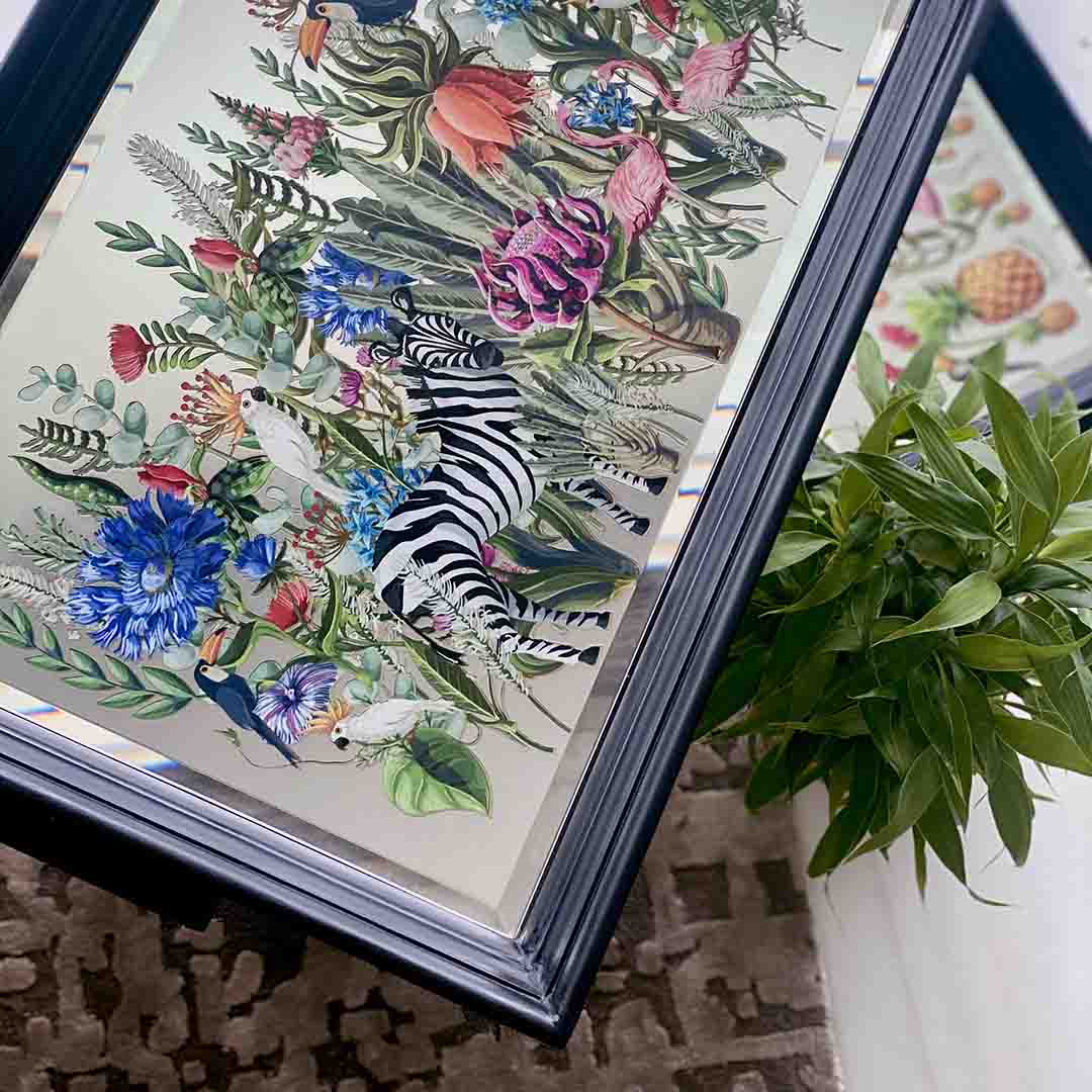 Trays - Jungle Stacked Edge Medium Black