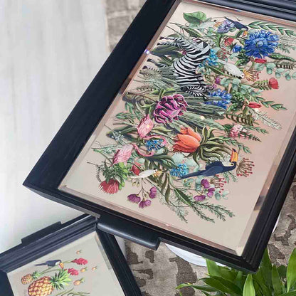 Trays - Jungle Stacked Edge Medium Black