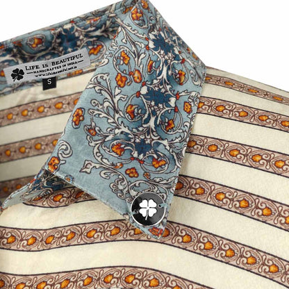 Explorer - Ivory Printed Panel Shirt
