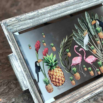 Trays - Jungle Stacked Edge Small White