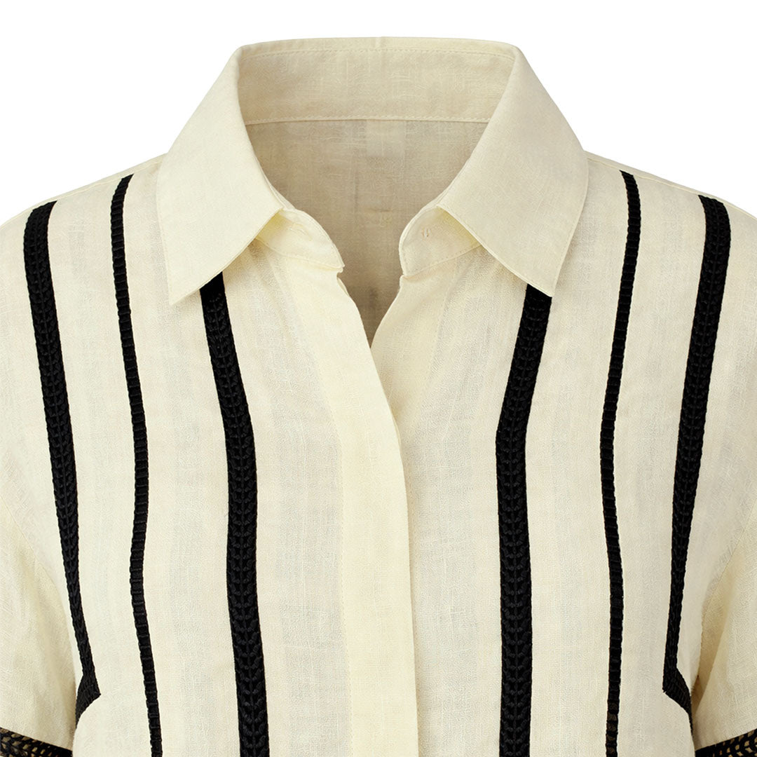 LIB Basics - Embroidered Linen Shirt