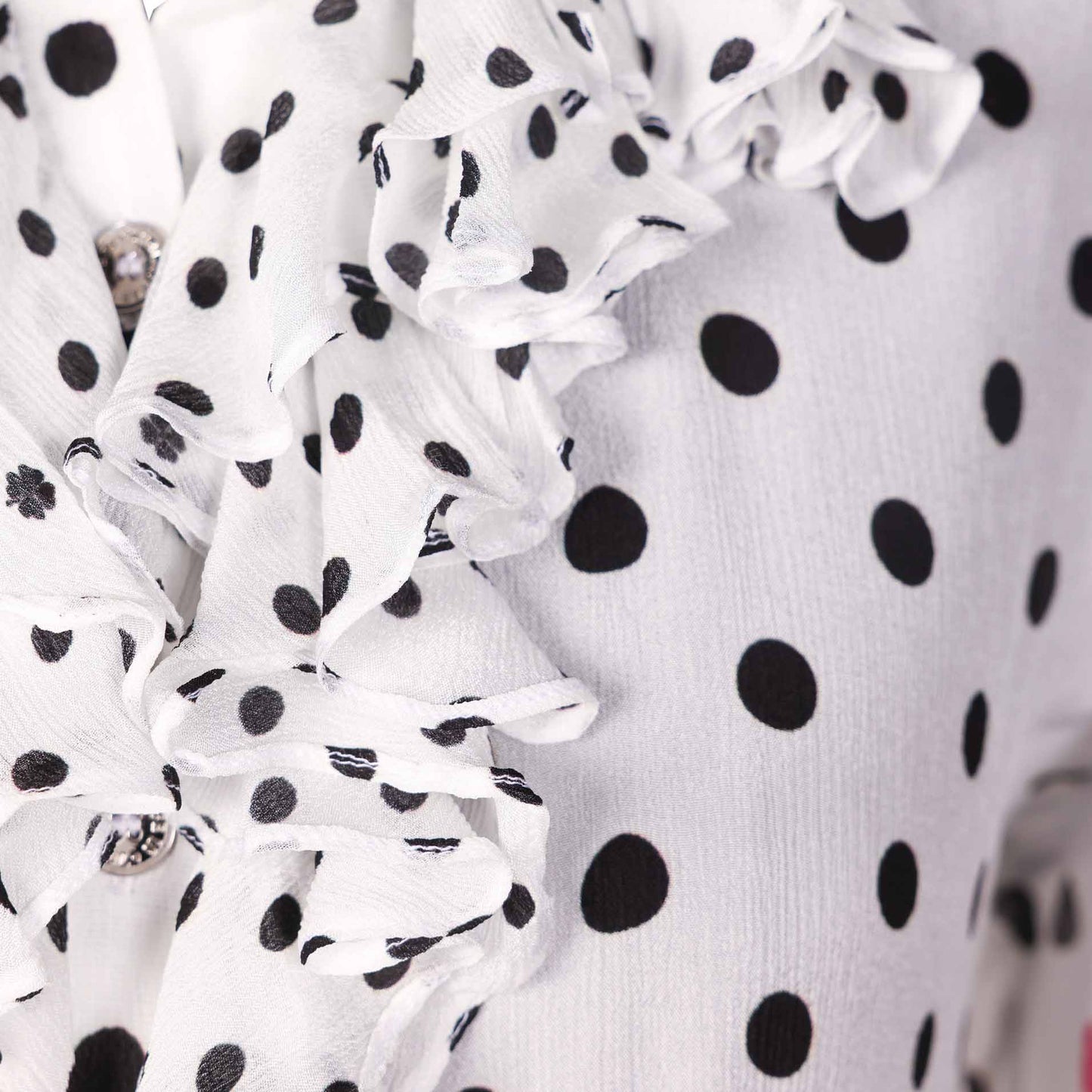 Polka Dot - Cascade Ruffle Shirt