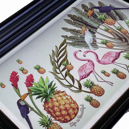 Trays - Jungle Stacked Edge Small Black