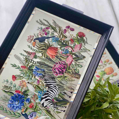 Trays - Jungle Stacked Edge Large Black