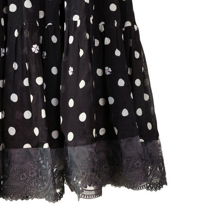 Polka Dot - Pleated Belted Dress