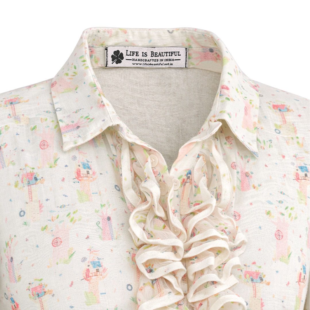 Picnic - Ruffle Front Shirt