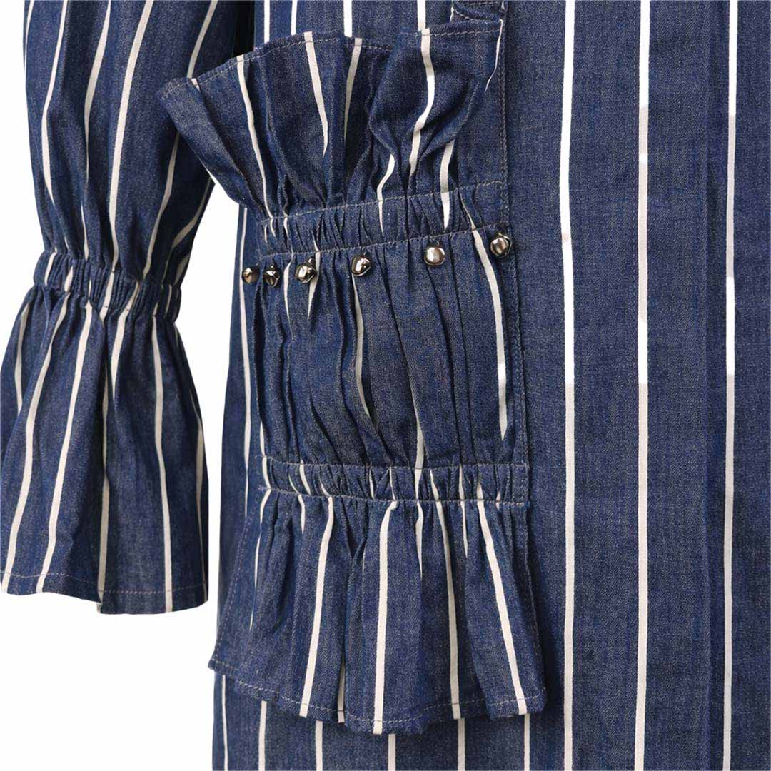 Denim  - Striped Shirt Dress