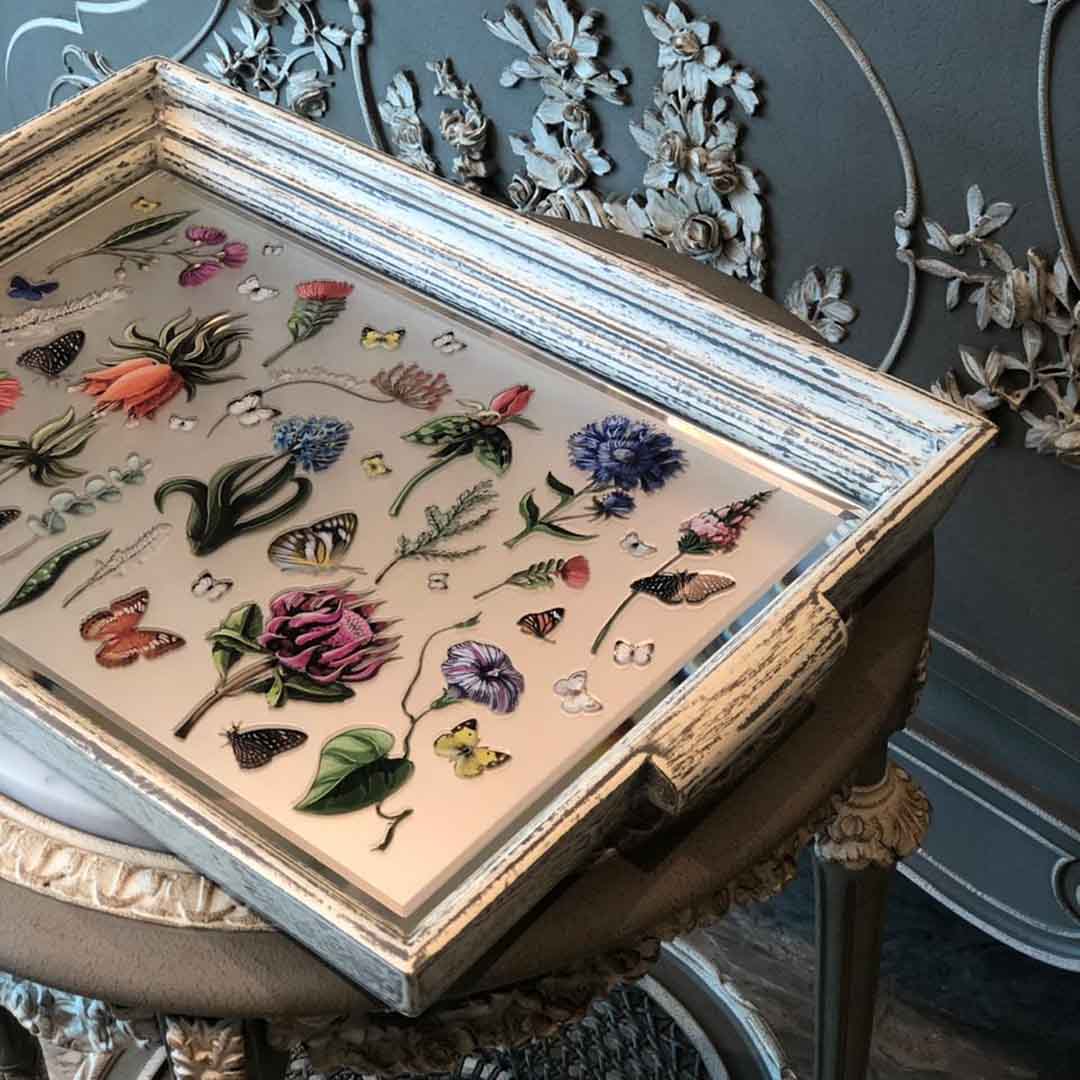 Trays - Jungle Stacked Edge Medium White