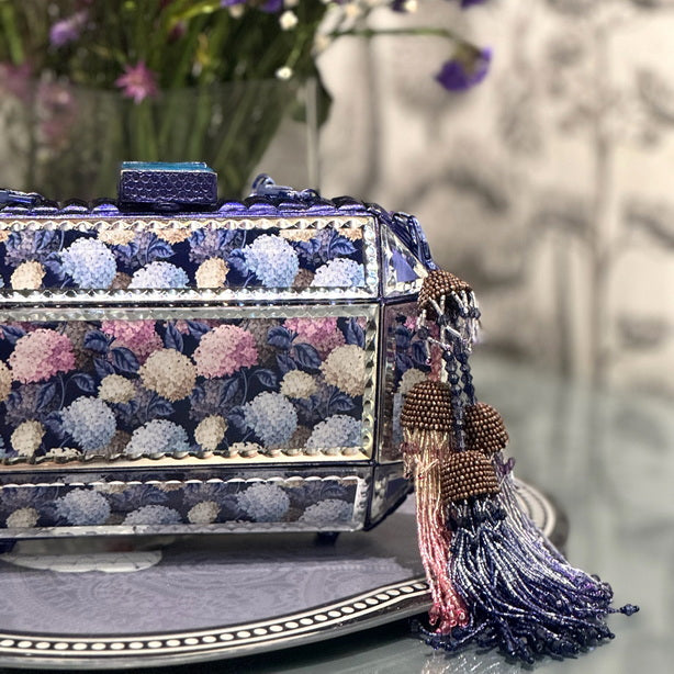 Prismatic Mirror Clutch – Hydrangea Bloom