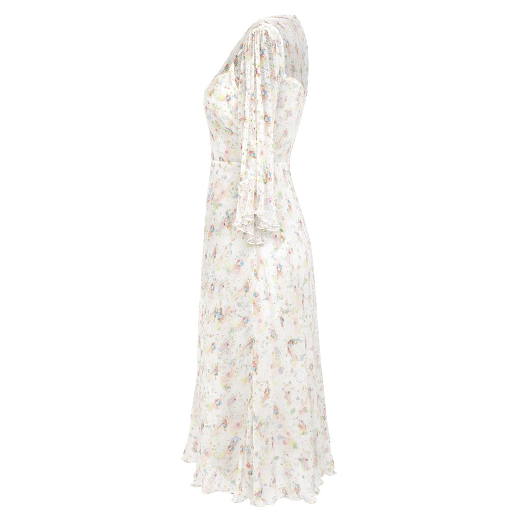 Picnic - Printed V Neck Dress