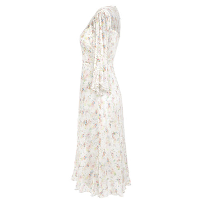 Picnic - Printed V Neck Dress