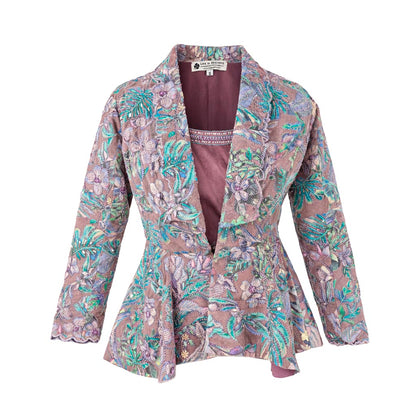 Floral  - Blush Botanical Print Jacket & Pant Co-ord Set