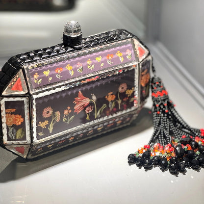 Prismatic Mirror Clutch – Midnight Garden