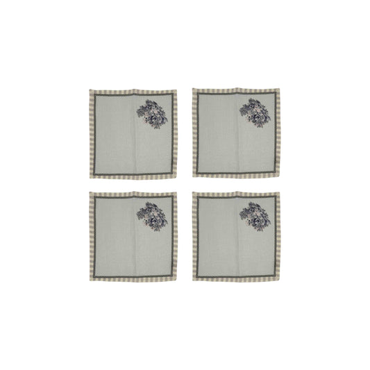 Napkin Sets - Blue Elephant Cocktail Napkin 03 (Set of 4)