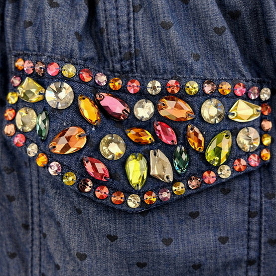 Denim - Embellished Jogger Pants