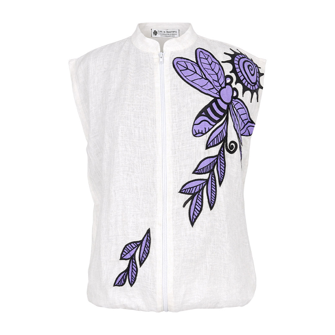 Doodle - Drop Shoulder Zip Top