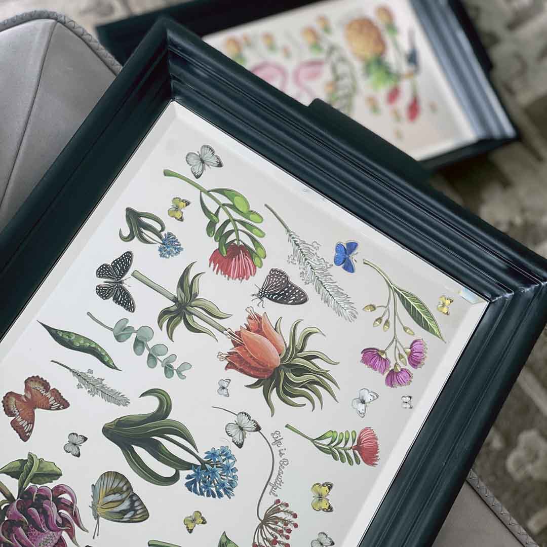 Trays - Jungle Stacked Edge Small Black