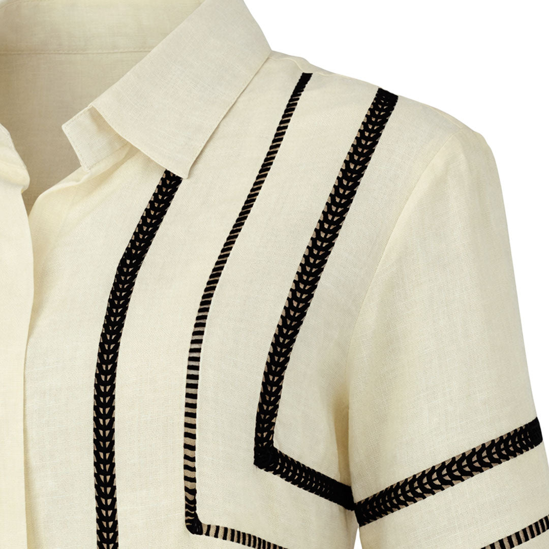 LIB Basics - Embroidered Linen Shirt