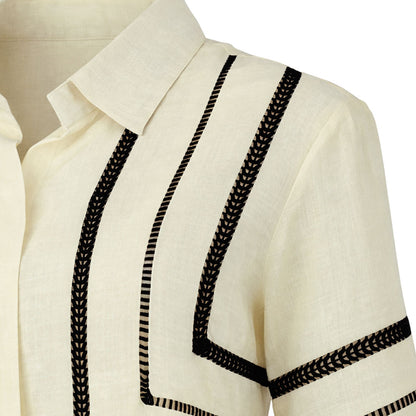 LIB Basics - Embroidered Linen Shirt