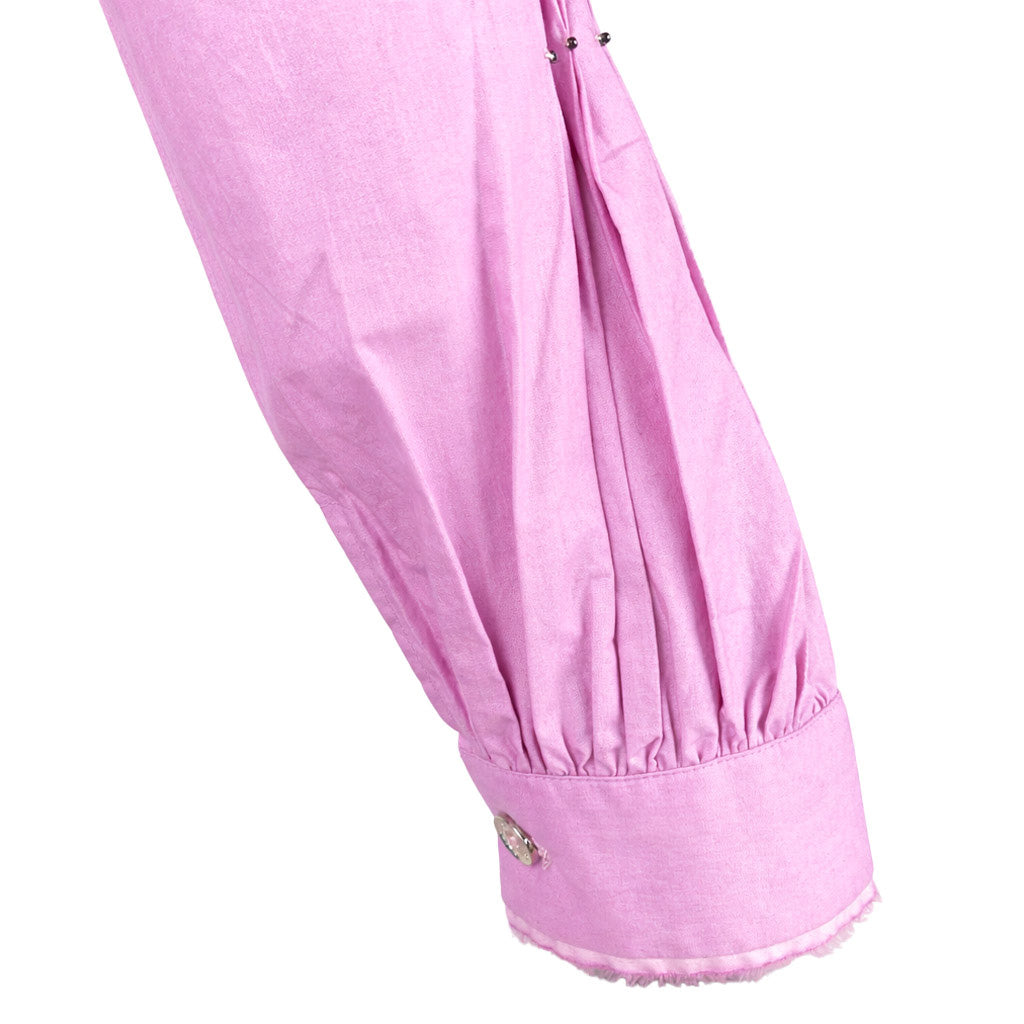LIB Basics - Lilac Smocked Sleeve Shirt