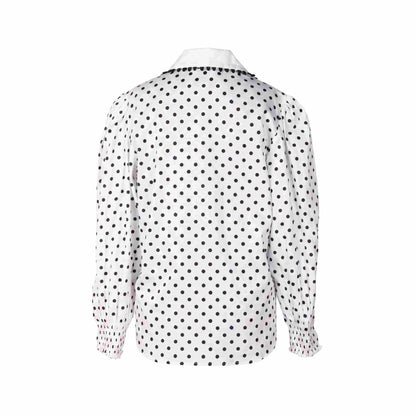 Polka Dot - Ruched Shirt