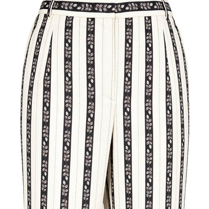 Flora & Fauna - Ivory & Black Striped Wide-Leg Pants