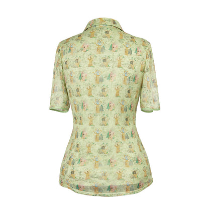 Picnic - Ruffled Shirt & Tiered Skirt Set