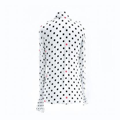 Polka Dot - Cascade Ruffle Shirt