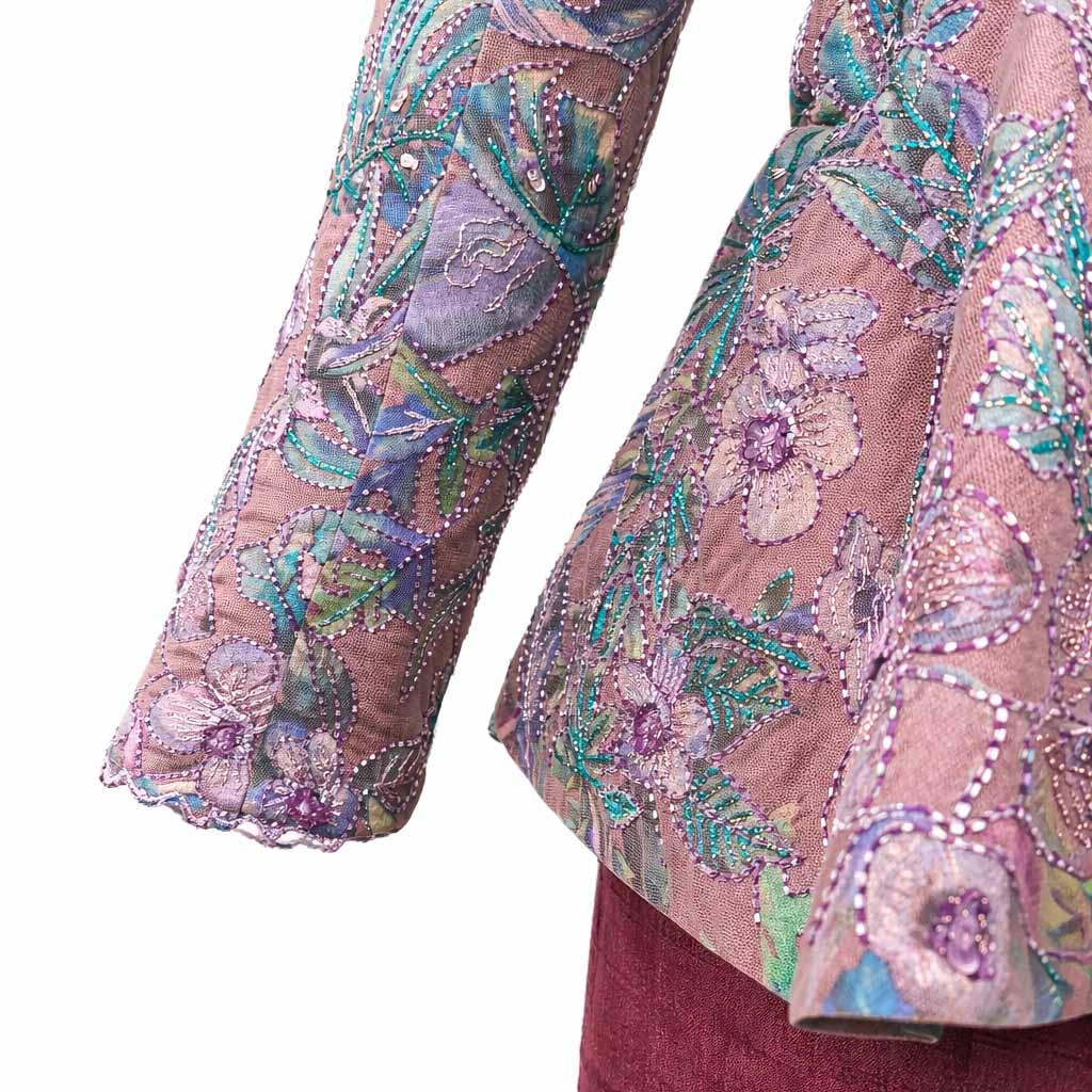 Floral  - Blush Botanical Print Jacket & Pant Co-ord Set