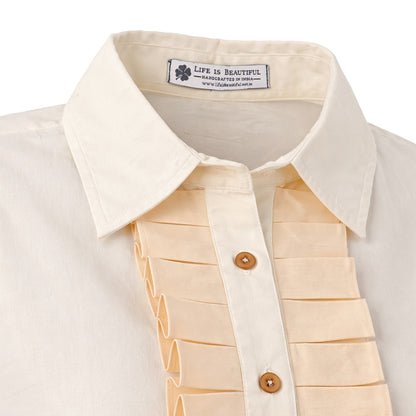 LIB Basics - Ruffle Front Shirt
