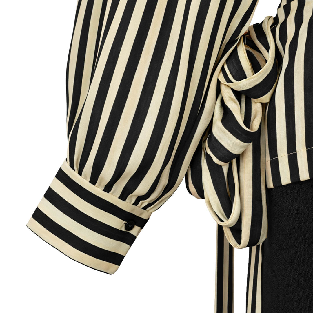 Flora & Fauna - Striped High-Neck Top