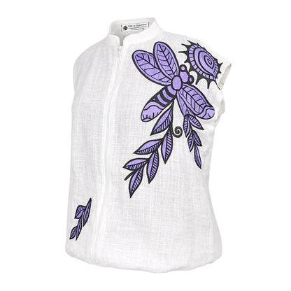 Doodle - Drop Shoulder Zip Top