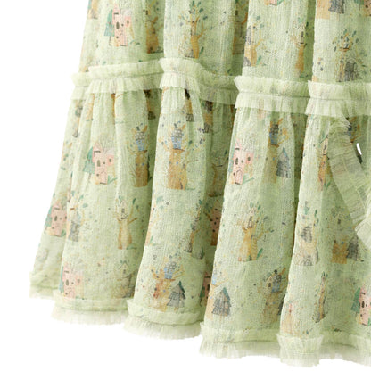 Picnic - Ruffled Shirt & Tiered Skirt Set