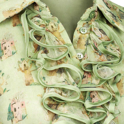 Picnic - Ruffled Shirt & Tiered Skirt Set