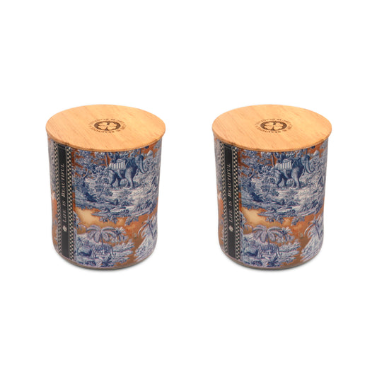 Candles - Blue Elephant Orange (Set of 2)