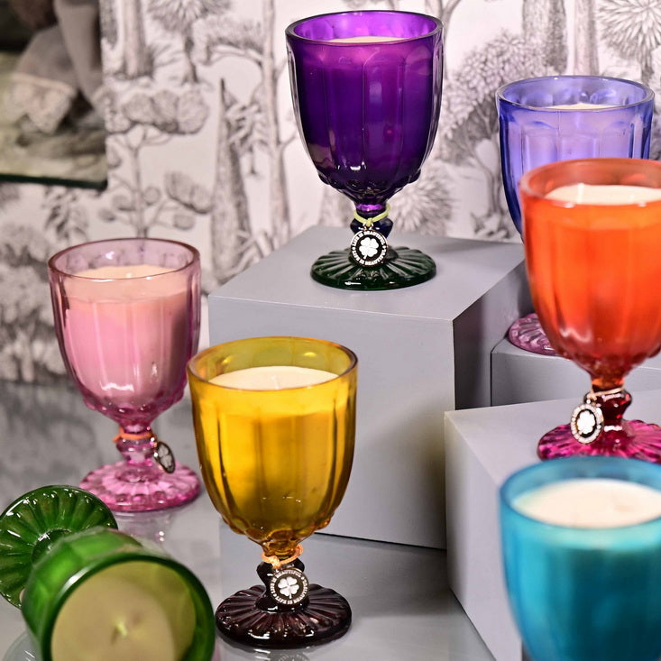 Dotted Candles - Purple & Green