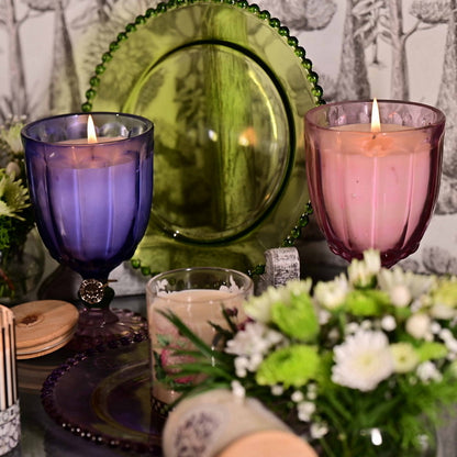 Dotted Candles - Indigo & Pink