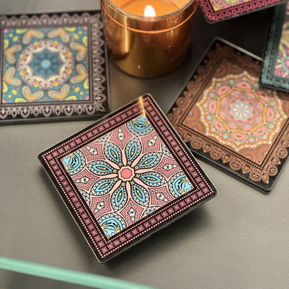 Coasters -  Mandala Zazu Black (Set of 4)