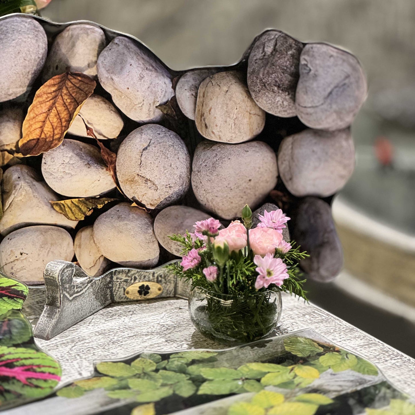 Platter - Classic Glass Mirror Pebble
