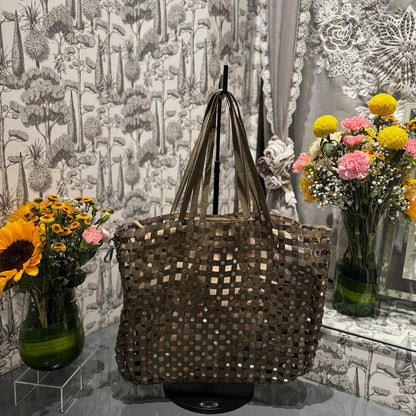 Rivet Reversible - Jute & Metallic Copper Large