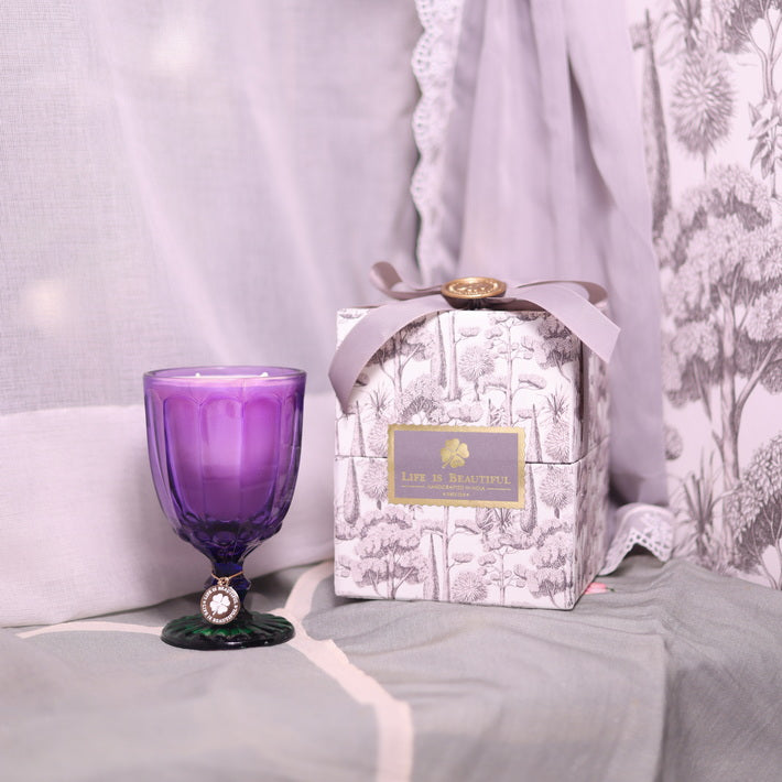 Dotted Candles - Purple & Green