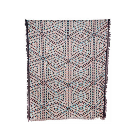 Twill Pashmina Embroidered Shawl - Kaleidoscope