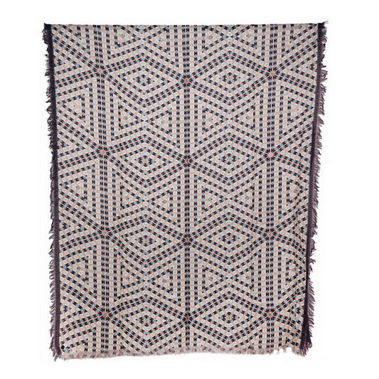 Twill Pashmina Embroidered Shawl - Kaleidoscope