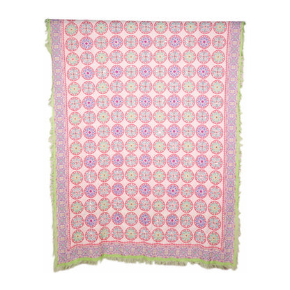 Twill Pashmina Embroidered Shawl - Circle Mandala