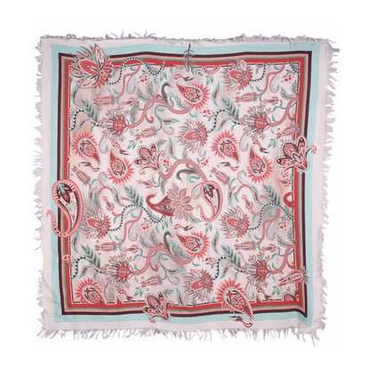 Twill Pashmina Scarf - Blue Paisely