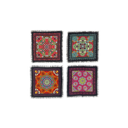 Napkin Sets - Mandala Obasi Cocktail Black (Set of 4)