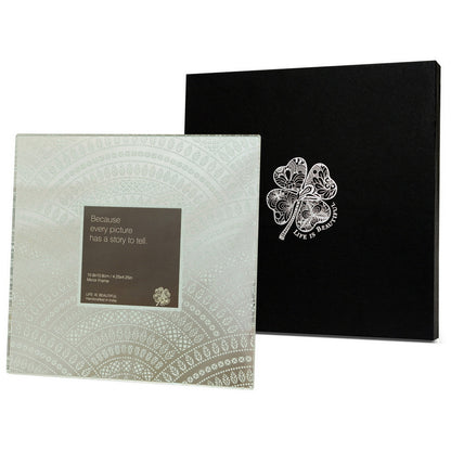 Photo Frame - Paper Doily Moondust Square